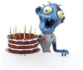 Fun zombie - 3D Illustration