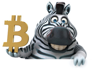 Fun zebra - 3D Illustration