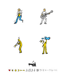 음악회 포스터 / 손으로 그린 음악 일러스트