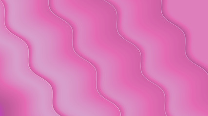 Background with a variety of multicolored waves in a paper style.