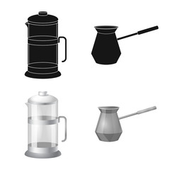 Isolated object of kitchen and cook logo. Collection of kitchen and appliance stock symbol for web.