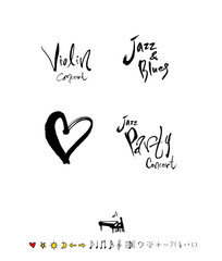 음악회 포스터 / 손으로 그린 음악 일러스트