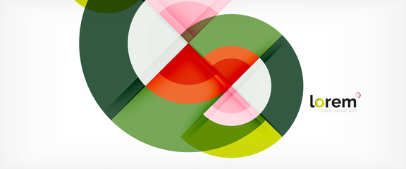 Multicolored round shapes abstract background