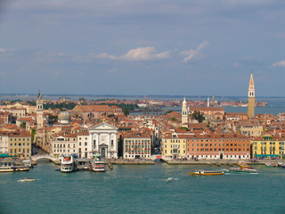 Naklejka na ściany i meble Broad cityscape view of Venice, Italy and the 