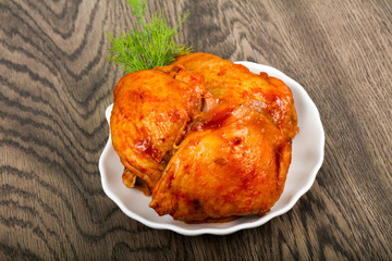 Roasted chicken thigh