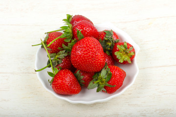 Strawberry in the bowl