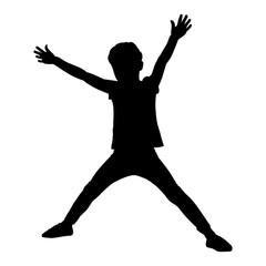 Child wide spread his arms and legs