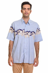 Fototapeta premium Portrait of young Persian man ready for vacation