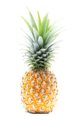 Fresh pineapple isolated in white background.