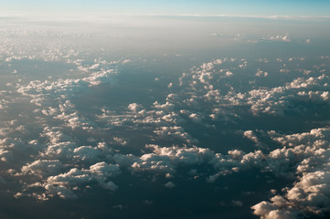 Fototapeta na wymiar Beautiful sky visible from the plane