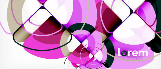 Circles and triangles design abstract background