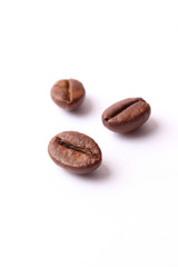 coffee beans isolated on white, aromatic coffee, coffee drinks