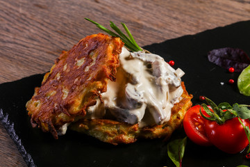 Potato cakes with meat