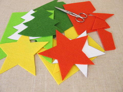 Weihnachtsbasteln mit Filz