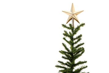 Christmas tree decorations on a white background. close-up