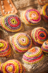 Fototapeta na wymiar Colorful woven textile