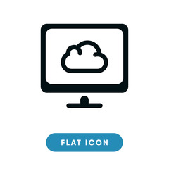 Cloud on a screen vector icon