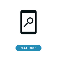 Magnifier on a smartphone vector icon