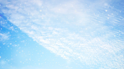 말고푸른 하늘에 눈꽃송이가 휘날리다 