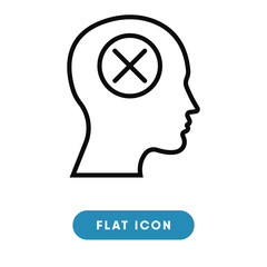 Negativity vector icon