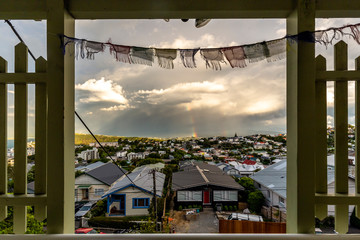 Rainbow over Wellington, New Zealand