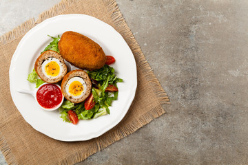 Meatballs with minced meat stuffed with boiled egg.