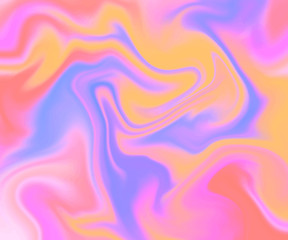 Rainbow Vector Ink Texture. Hand drawn marbling illustration technique.