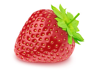Fresh strawberry isolated on a white background.