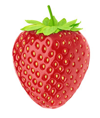Fresh strawberry isolated on a white background.