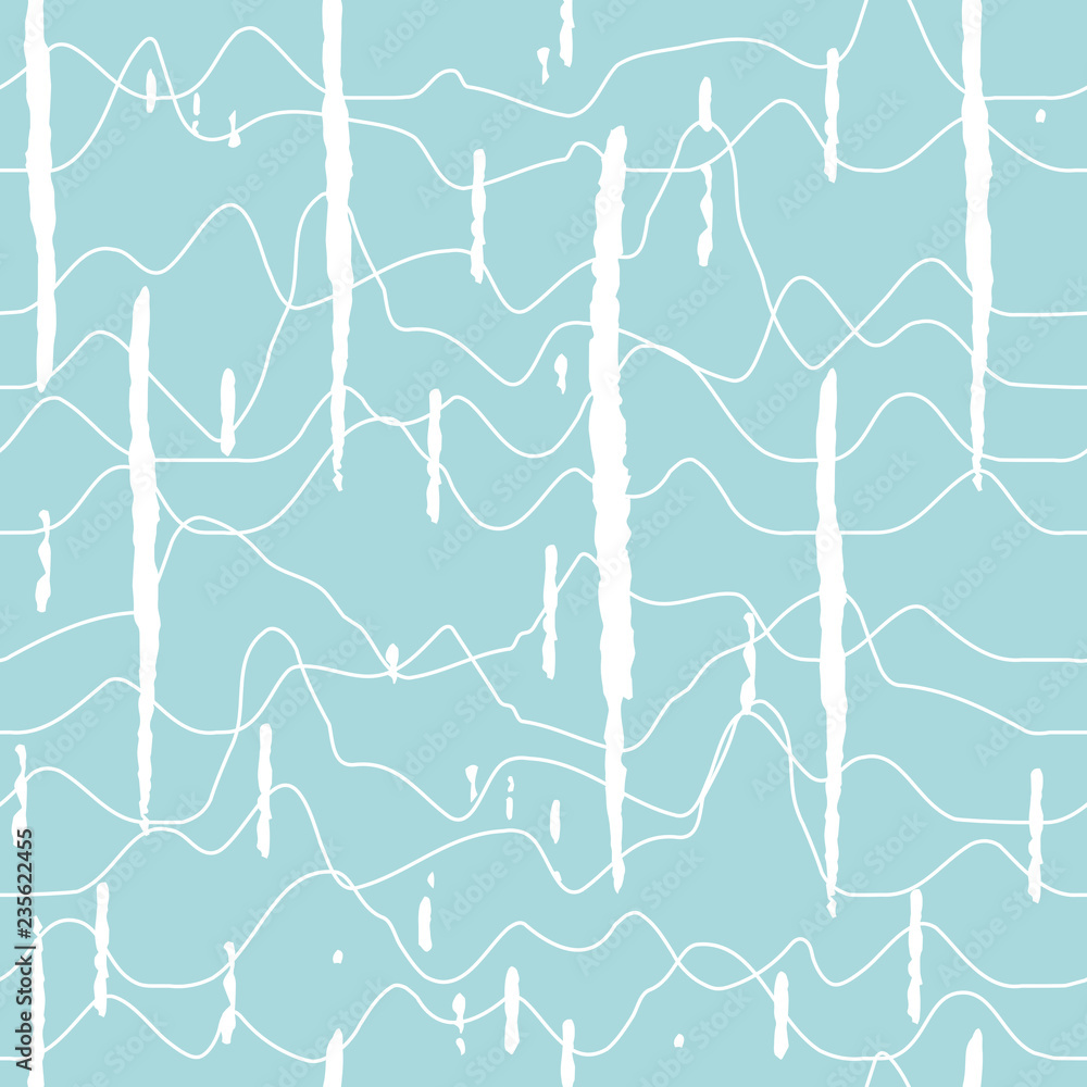 Poster abstract wavy line pattern, seamless vector geometric background.