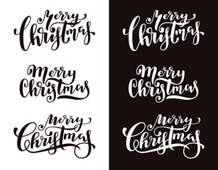 Merry Christmas calligraphy. Amazing Christmas lettering