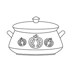 Vector illustration of kitchen and cook symbol. Collection of kitchen and appliance vector icon for stock.