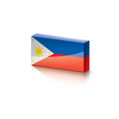Philippines flag, vector illustration on a white background
