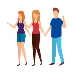 Fototapeta premium group of people characters