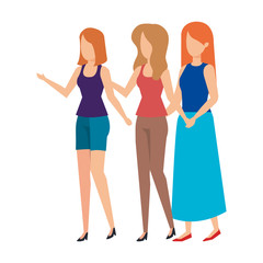 group of women characters