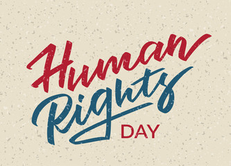Human rights day  -  hand-written text