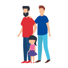 gay couple with daughter