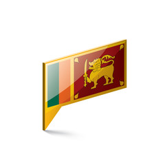 Sri Lanka flag, vector illustration on a white background