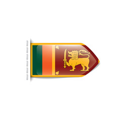 Sri Lanka flag, vector illustration on a white background