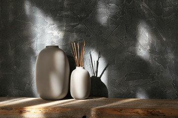 Neutral colored vases, home decor