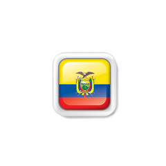 Ecuador flag, vector illustration on a white background