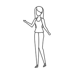 beautiful and young woman character