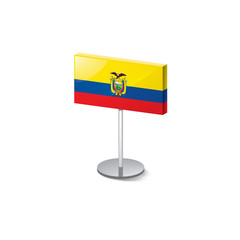 Ecuador flag, vector illustration on a white background