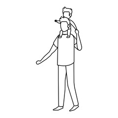 father with son characters