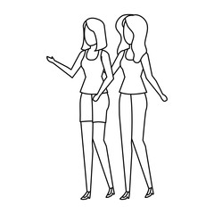 couple girls avatars characters