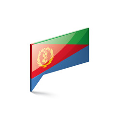 Fototapeta premium Eritrea flag, vector illustration on a white background