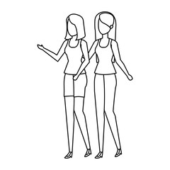 couple girls avatars characters