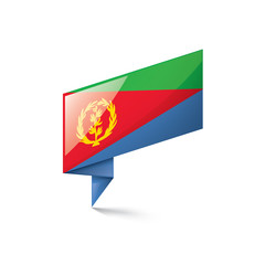 Eritrea flag, vector illustration on a white background