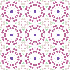 Seamless abstract pattern background with a variety of colored circles.