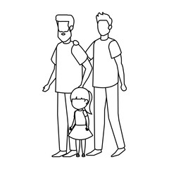 gay couple with daughter